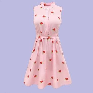 XS Strawberry Pink Lolita Dress